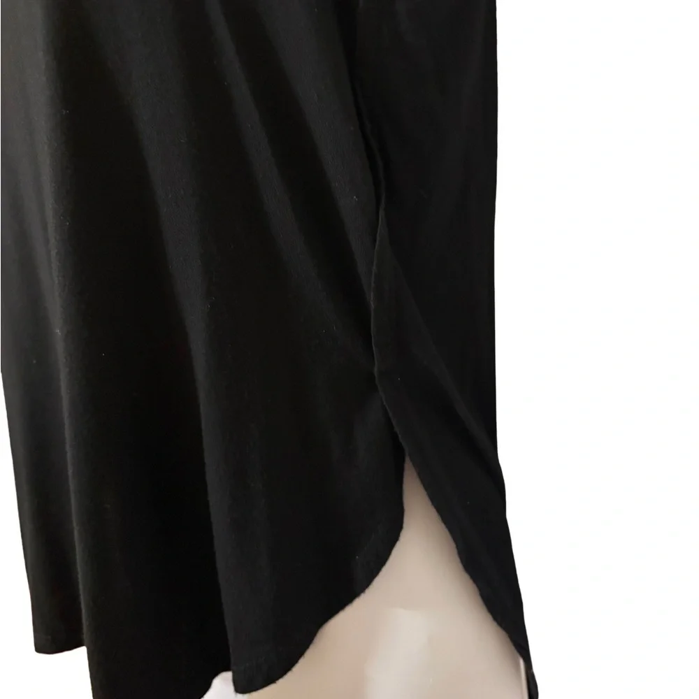 Old Navy Black Short Sleeve Oversized Hi-Lo Tee